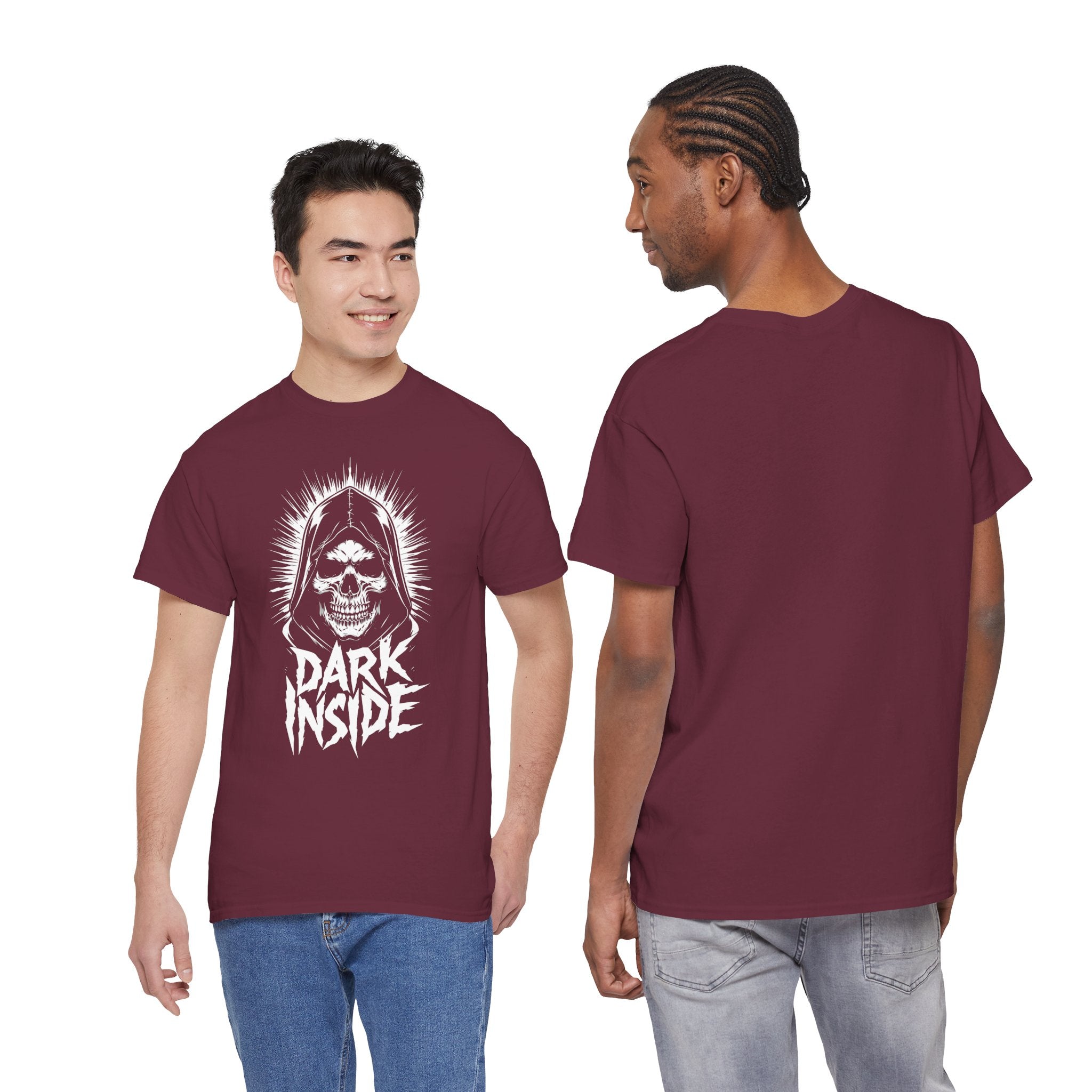 Dark Inside Skull Graphic T-Shirt — Gothic Halloween Alternative Tee