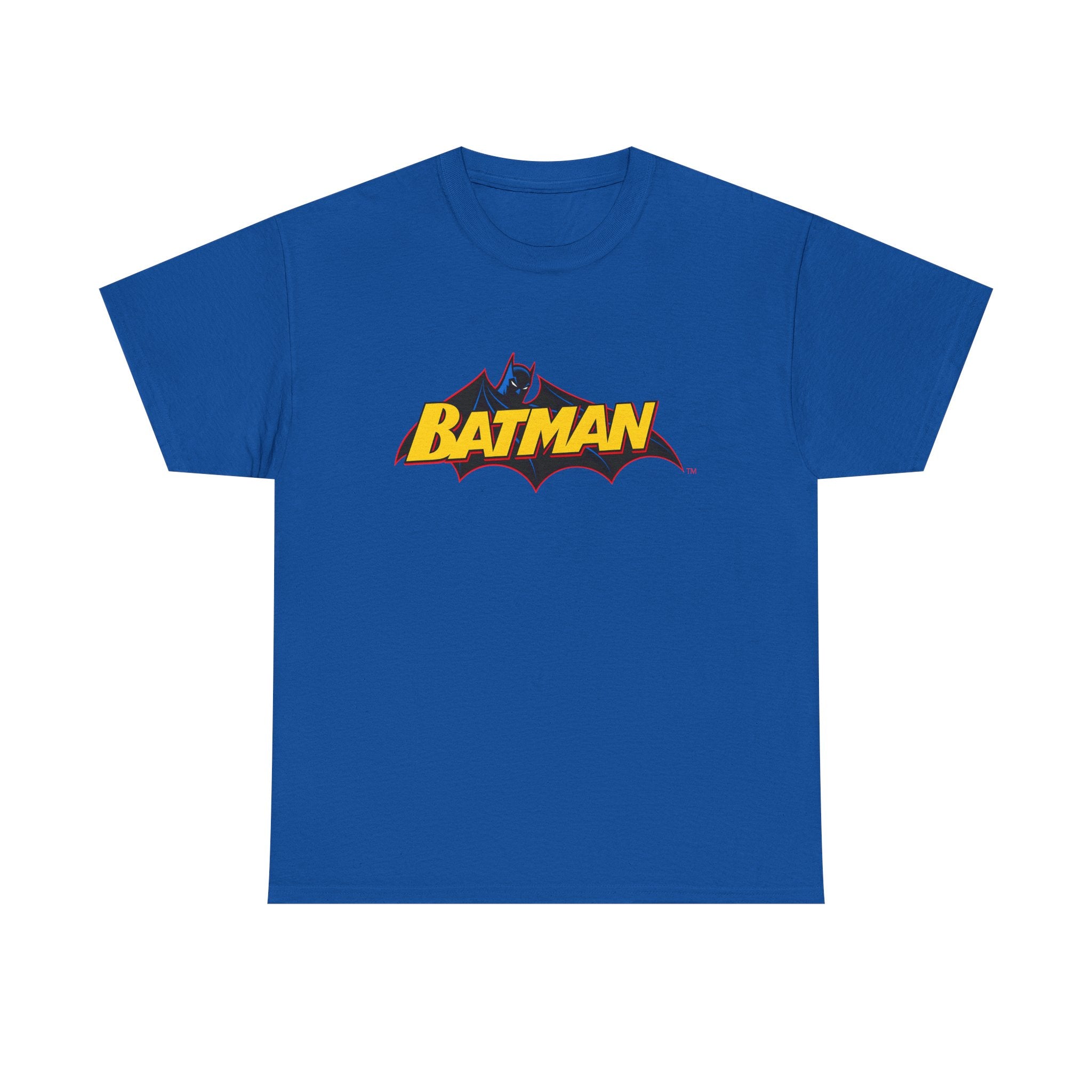 Batman  DC Comics inspired Logo T‑Shirt — Retro Yellow & Red Batman Emblem Tee