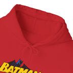 Batman DC Comics Inspired Logo Hoodie — Retro Bold Graphic Batman Sweatshirt