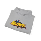 Batman DC Comics Inspired Logo Hoodie — Retro Bold Graphic Batman Sweatshirt