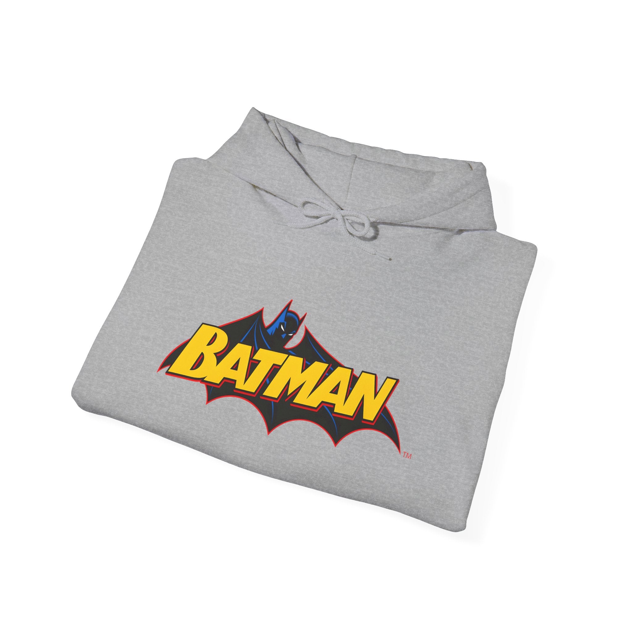 Batman DC Comics Inspired Logo Hoodie — Retro Bold Graphic Batman Sweatshirt