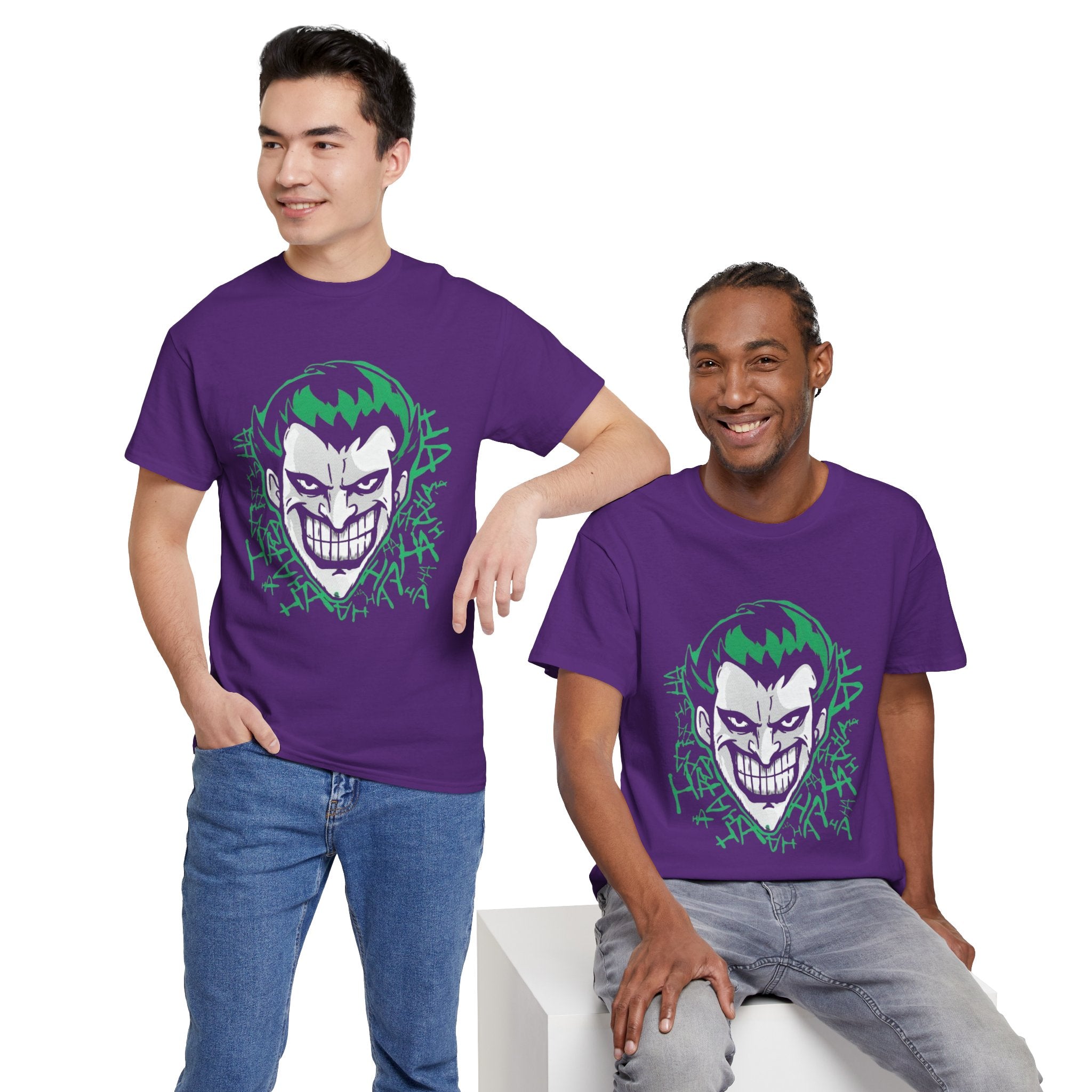 Joker Smile Graphic T-Shirt – Dark Villain Green Grin Unisex Tee