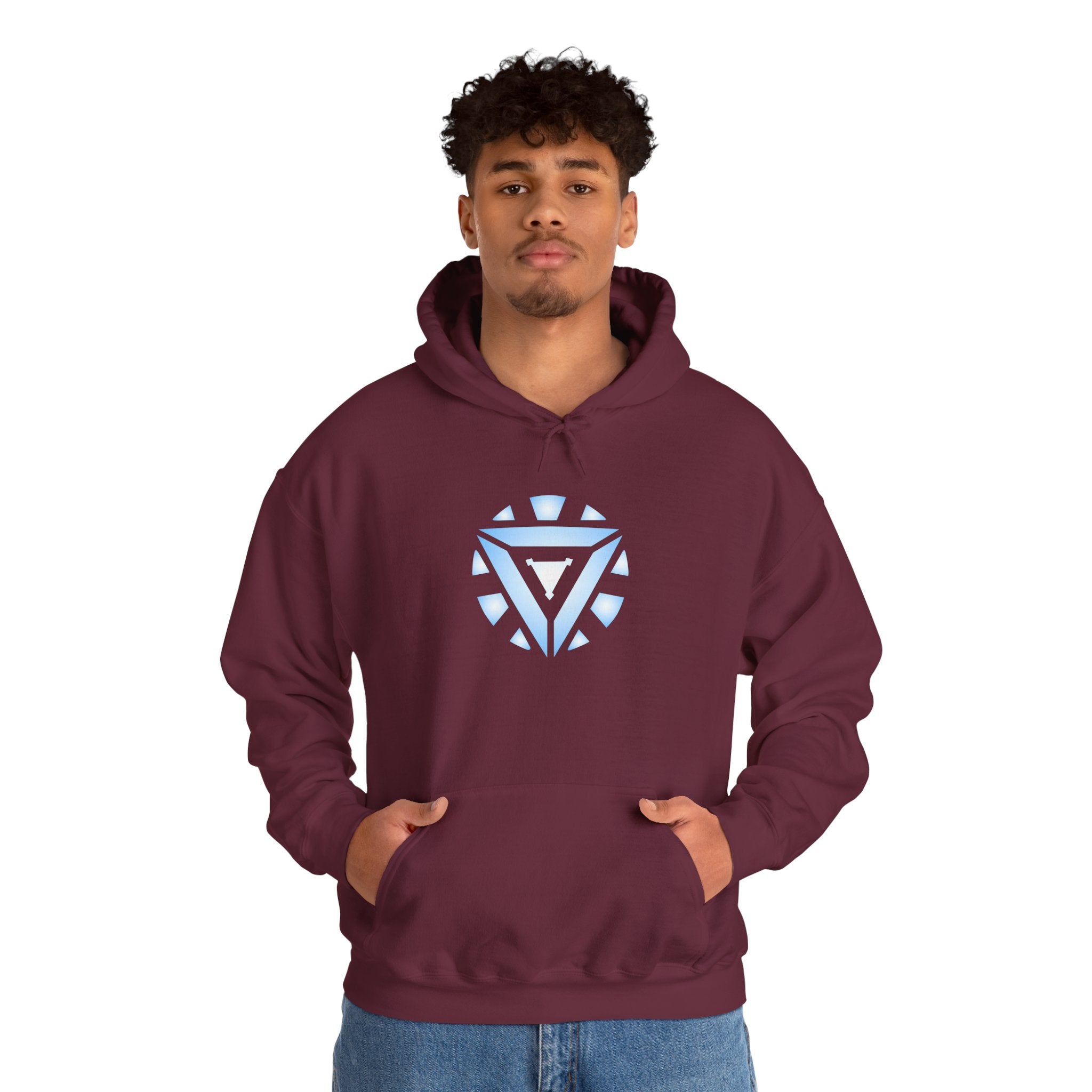 Iron Man Arc Reactor Hoodie — Glowing Iron Man Chest Emblem