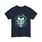 Joker Smile Graphic T-Shirt – Dark Villain Green Grin Unisex Tee