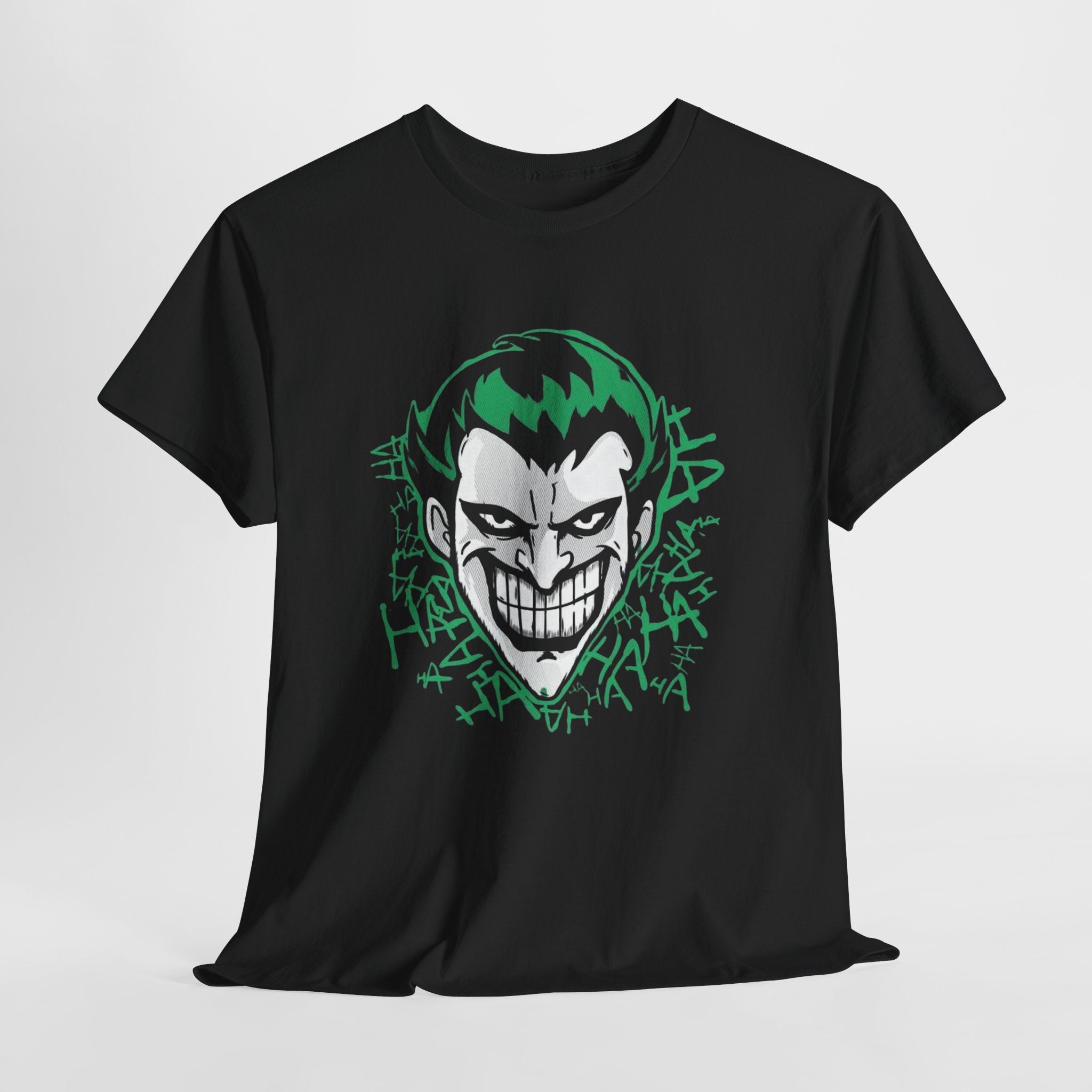 Joker Smile Graphic T-Shirt – Dark Villain Green Grin Unisex Tee