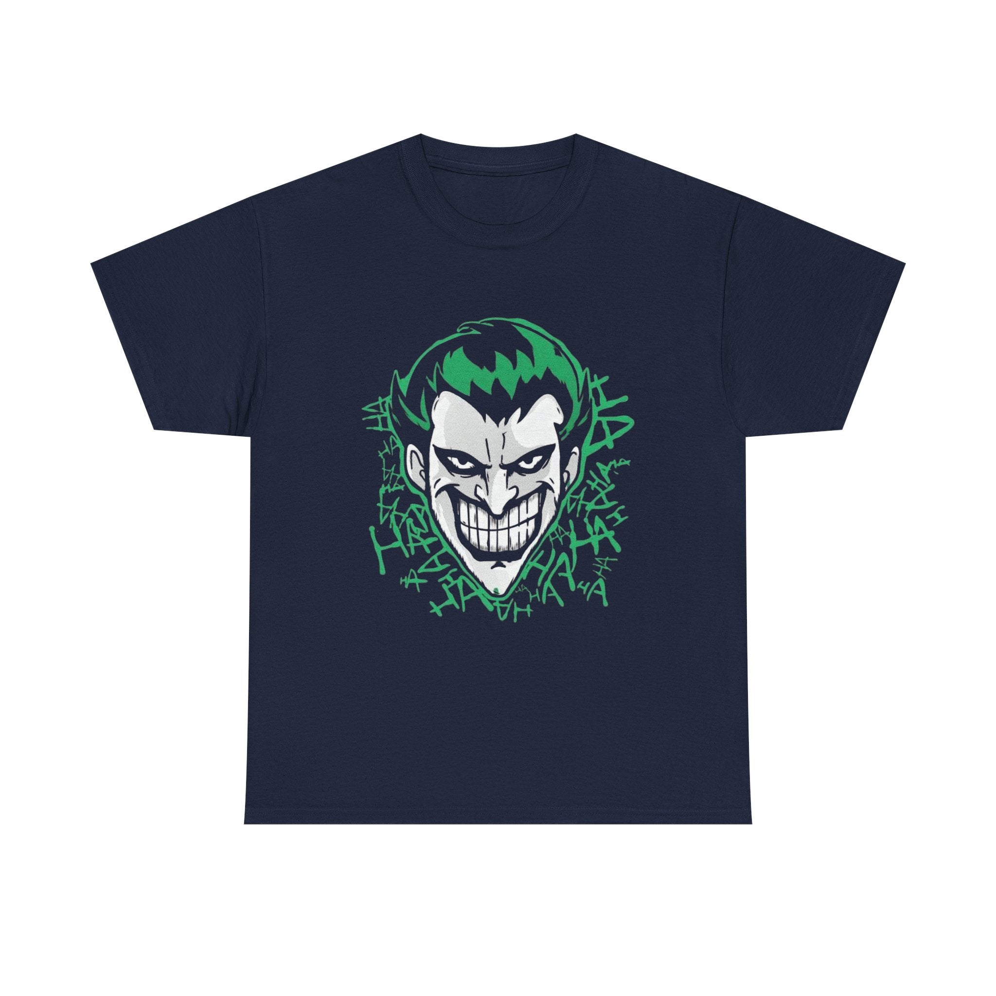 Joker Smile Graphic T-Shirt – Dark Villain Green Grin Unisex Tee