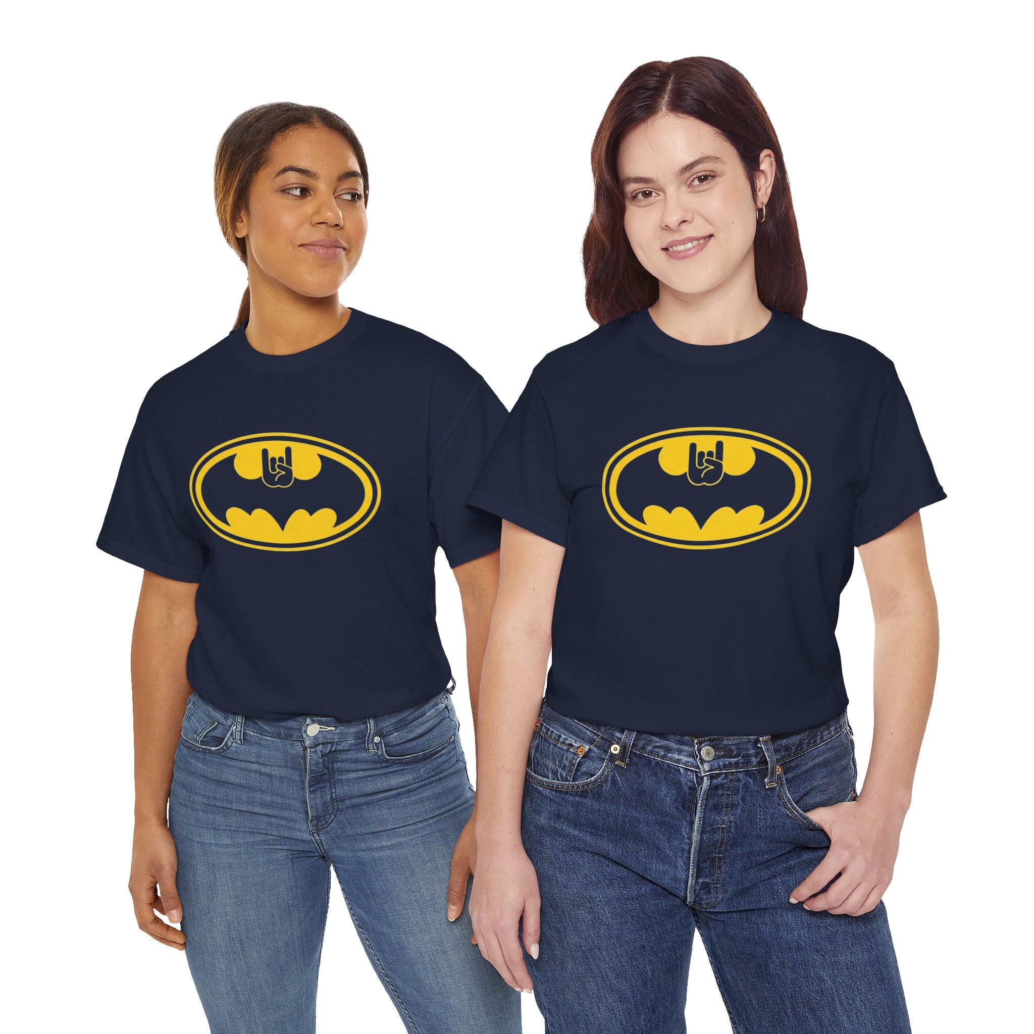Batman Classic Rock And Roll Logo Unisex Premium T-Shirt