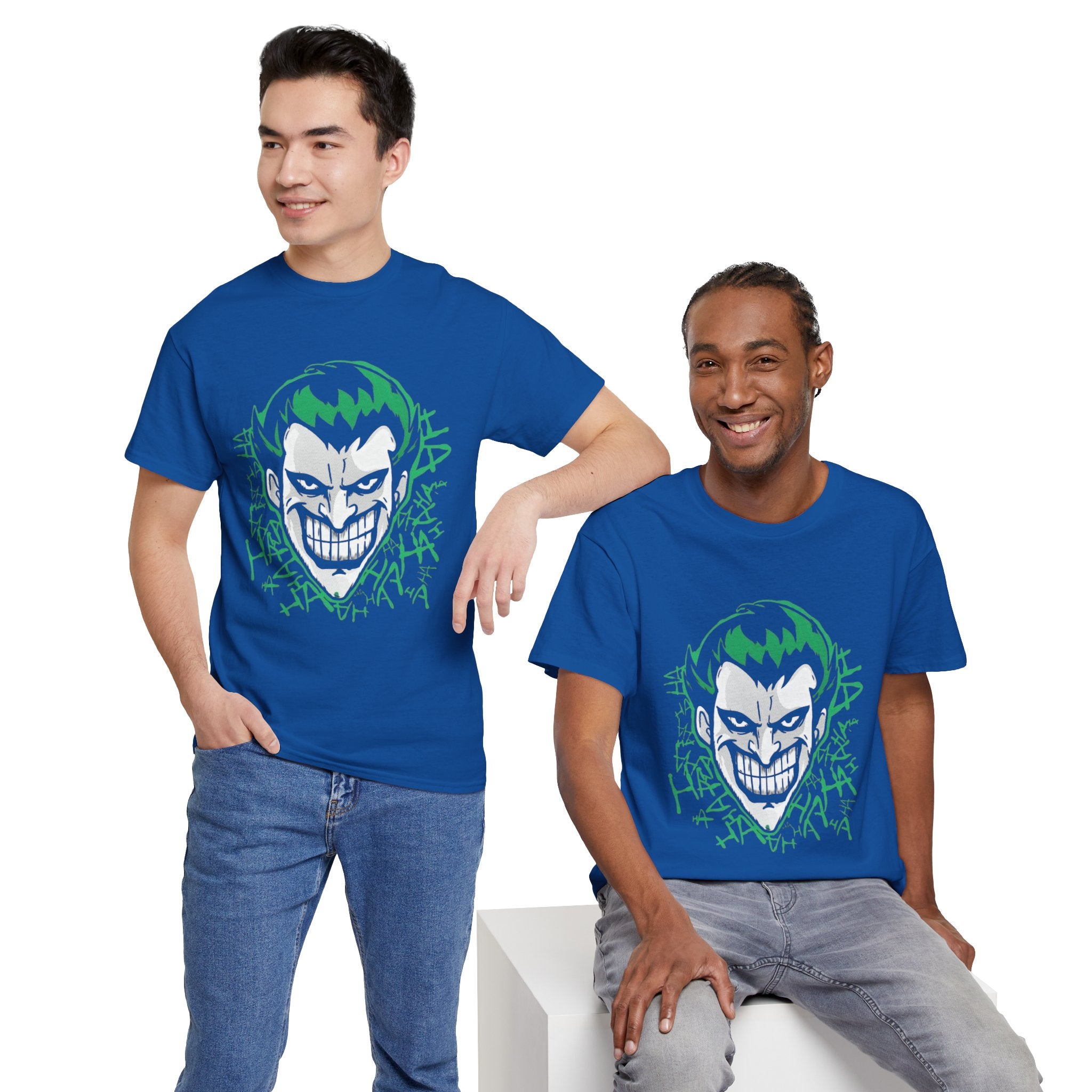 Joker Smile Graphic T-Shirt – Dark Villain Green Grin Unisex Tee