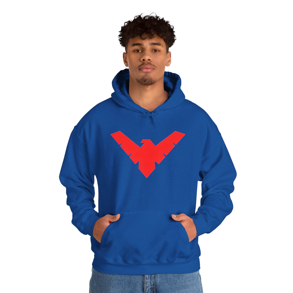 Nightwing Red Emblem Hoodie — DC New 52 Comic Logo Sweatshirt