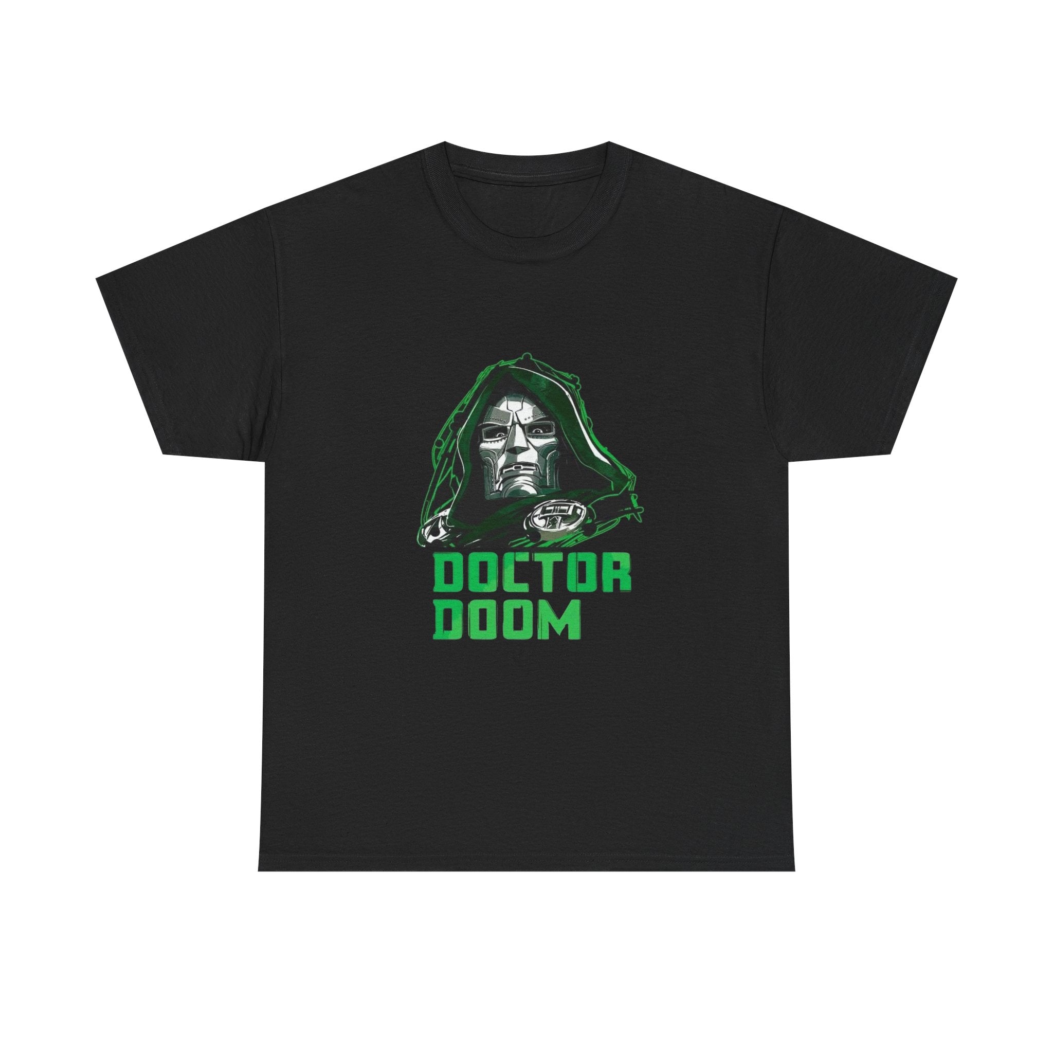 Doctor Doom Retro Green Villain Portrait T-Shirt — Avengers Graphic Tee