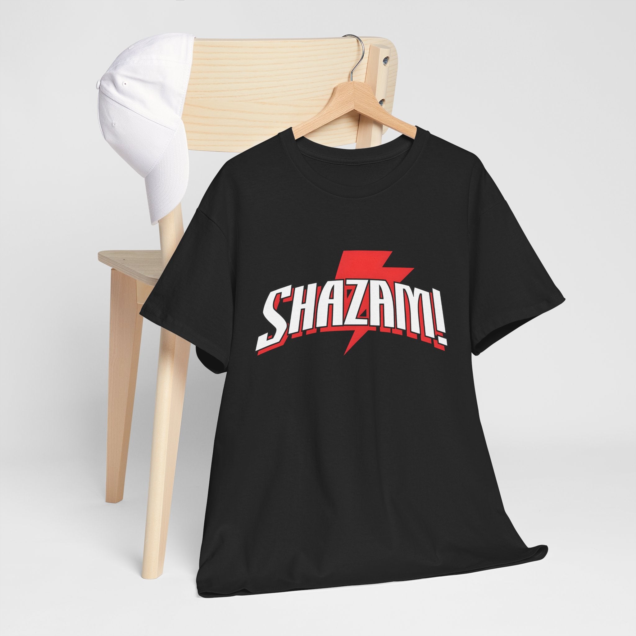 Shazam! Lightning Logo T-Shirt — Retro Comic Superhero Tee