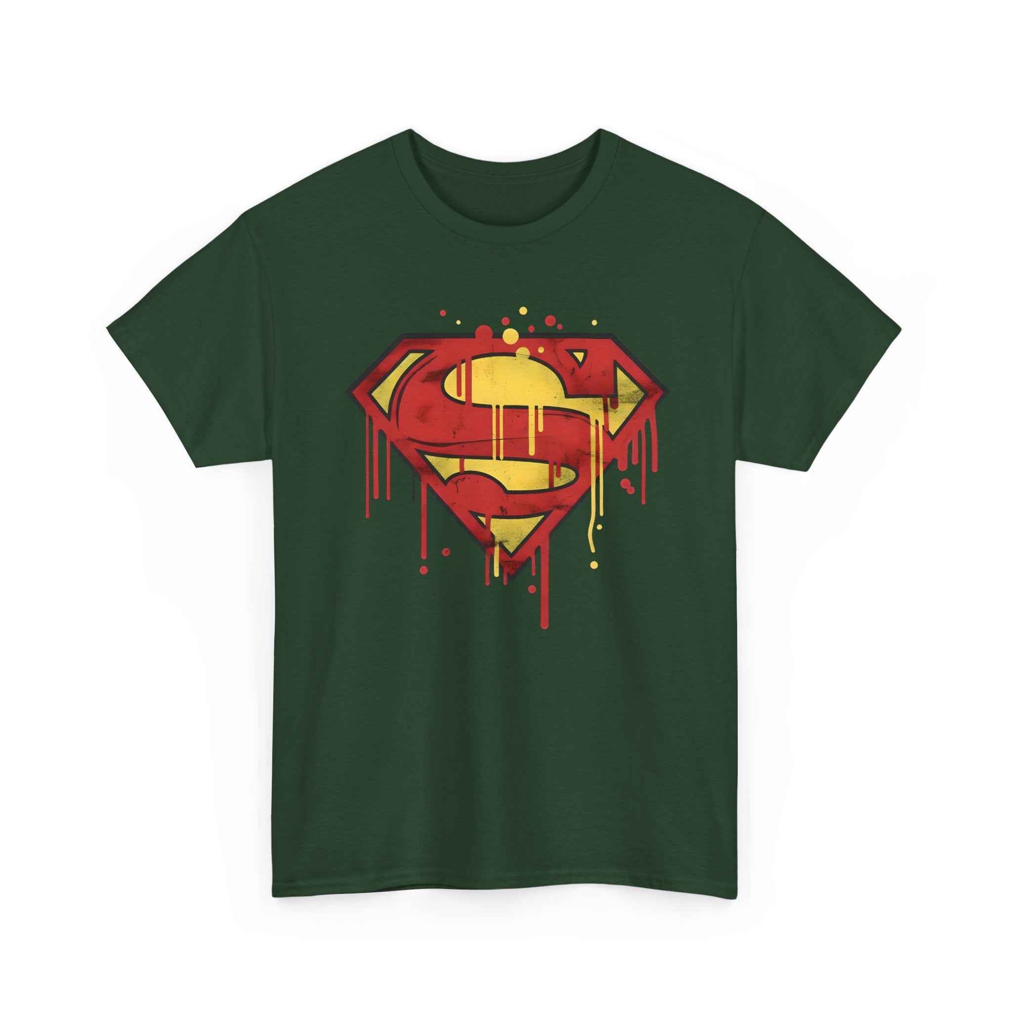 Superman Graffiti Dripping S Shield Black Unisex T-Shirt