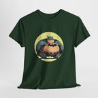 Funny Chubby Bat Hero T‑Shirt — Cute Fat Batman Parody Tee