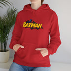 Batman DC Comics Inspired Logo Hoodie — Retro Bold Graphic Batman Sweatshirt