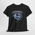 Man of Steel Metallic Logo T-Shirt — Shattered Chrome Superman Unisex Tee