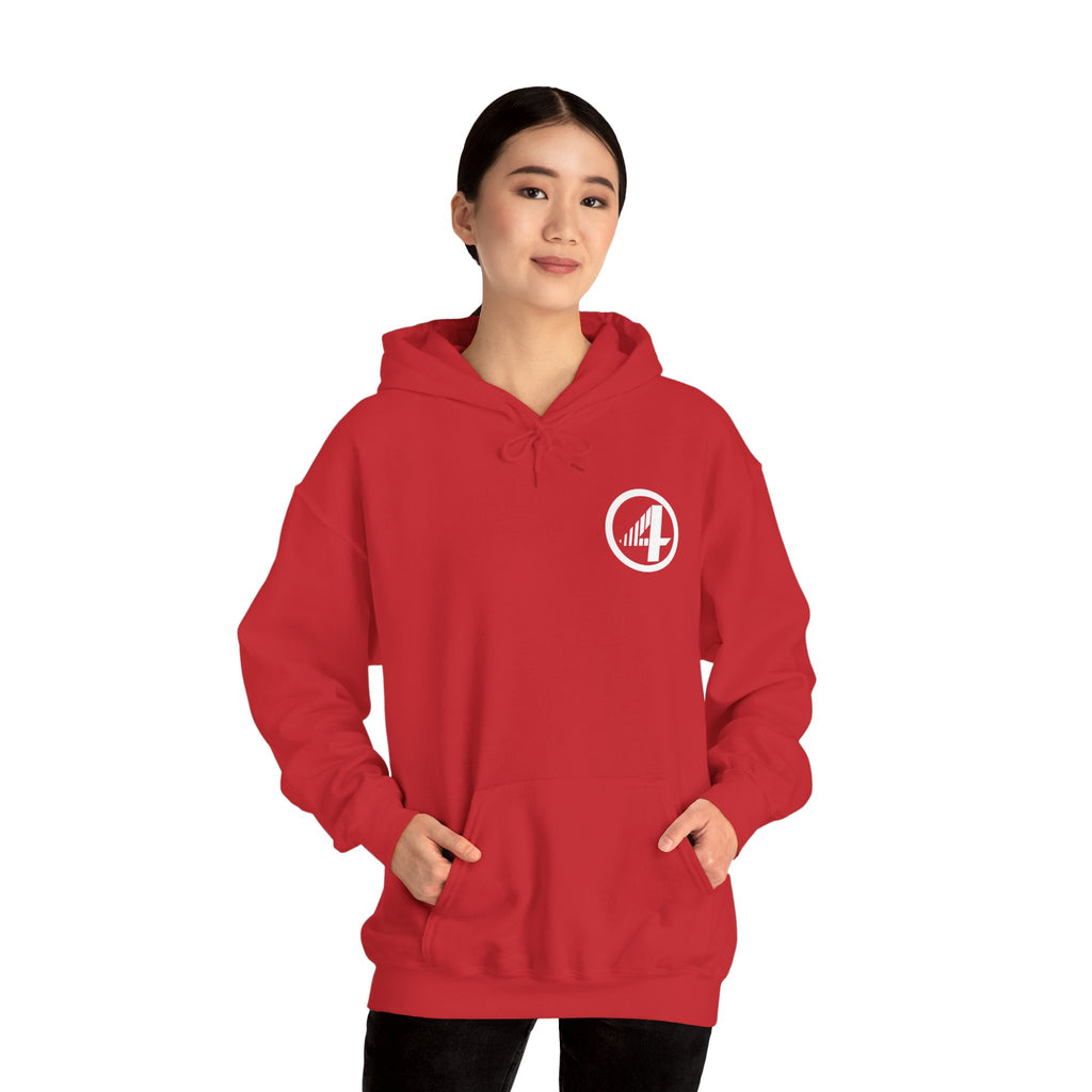 Fantastic Four Retro Logo Hoodie — Minimalist Vintage Comic Pullover