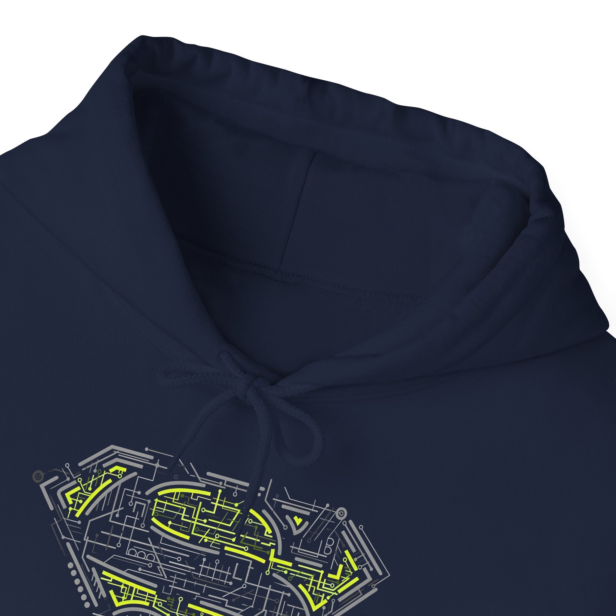 Superman Tech Shield Hoodie — Futuristic Man of Steel Fanart Logo Pullover