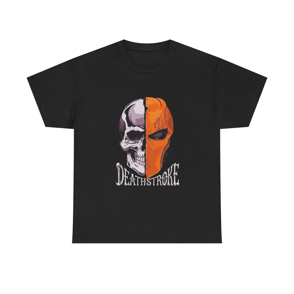 DC Deathstroke Skull Graphic T-Shirt — Slade Wilson Half-Mask Tee