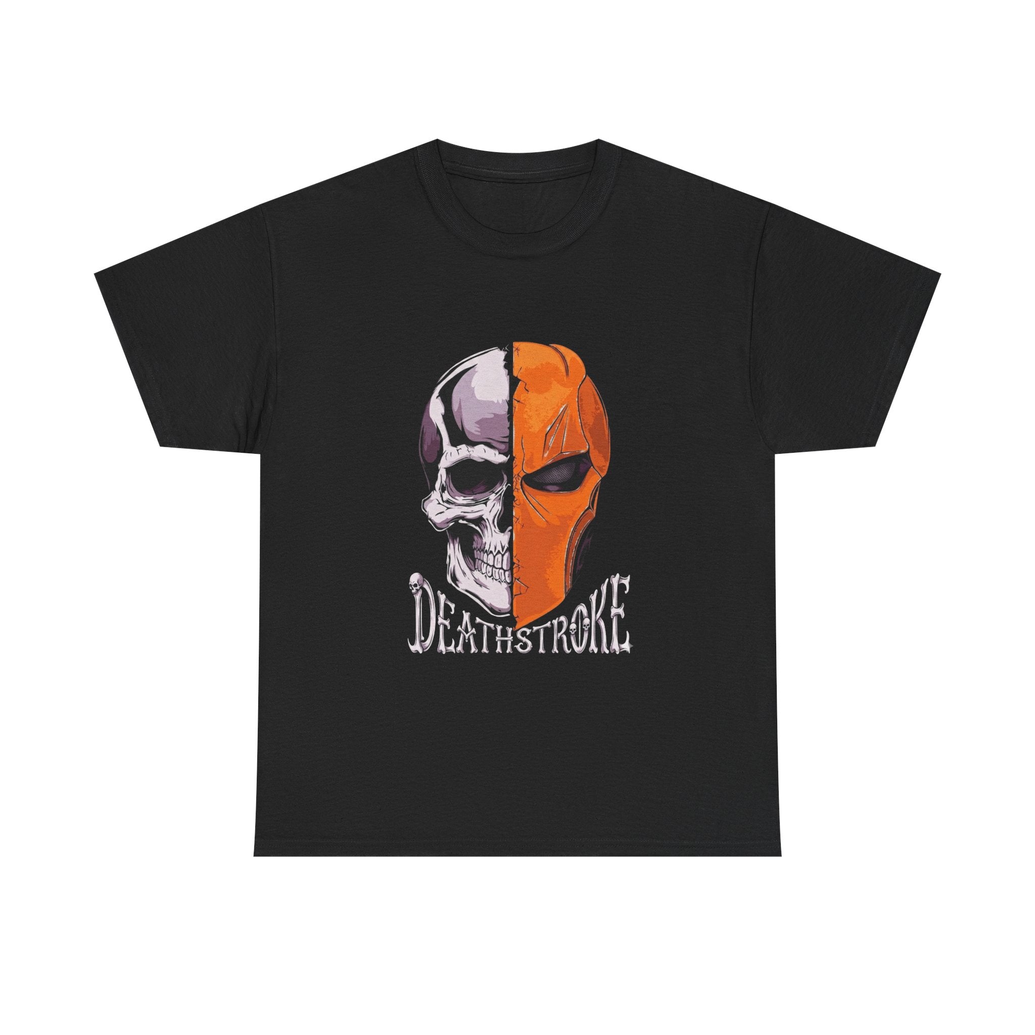 DC Deathstroke Skull Graphic T-Shirt — Slade Wilson Half-Mask Tee