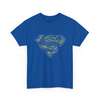 Superman Tech Shield T-Shirt — Futuristic Man of Steel Fanart Logo Tee