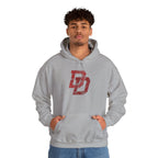 Daredevil Distressed DD Logo Hoodie — Marvel Superhero Sweatshirt