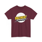 Flash Parody: A fan tribute Unisex T-shirt - DC Flash logo with Sheldon's catchphrase "Bazinga!"