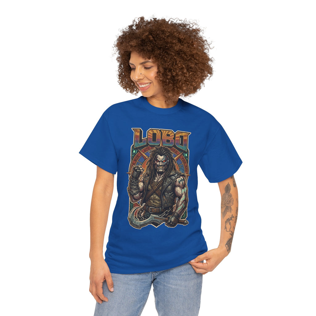 Lobo Warrior Graphic Tee – Jason Momoa’s DCU Czarnian Bounty Hunter T‑Shirt