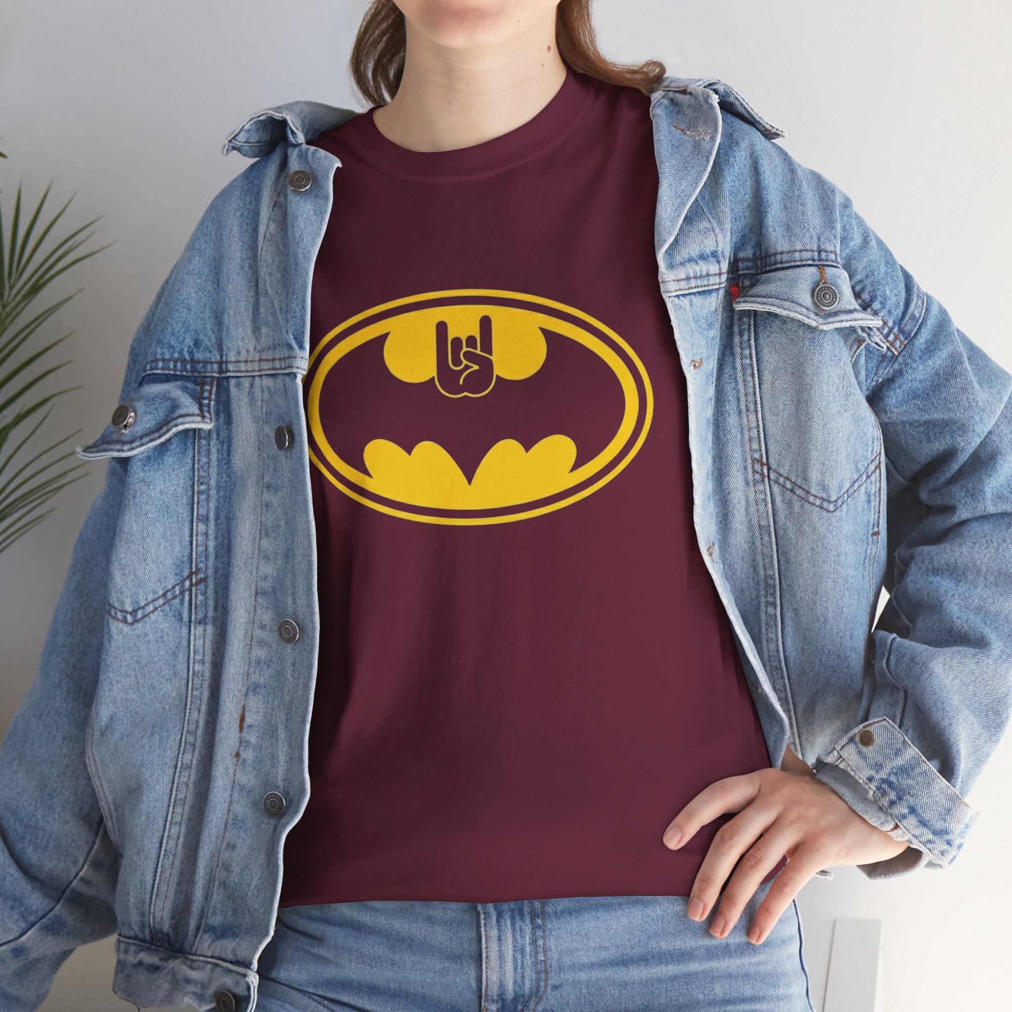 Batman Classic Rock And Roll Logo Unisex Premium T-Shirt