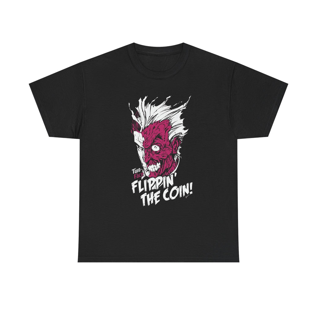 DC Comics Two-Face (Harvey Dent) “Flippin’ The Coin” Tee – Dark Gotham Villain T-Shirt