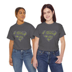 Superman Tech Shield T-Shirt — Futuristic Man of Steel Fanart Logo Tee