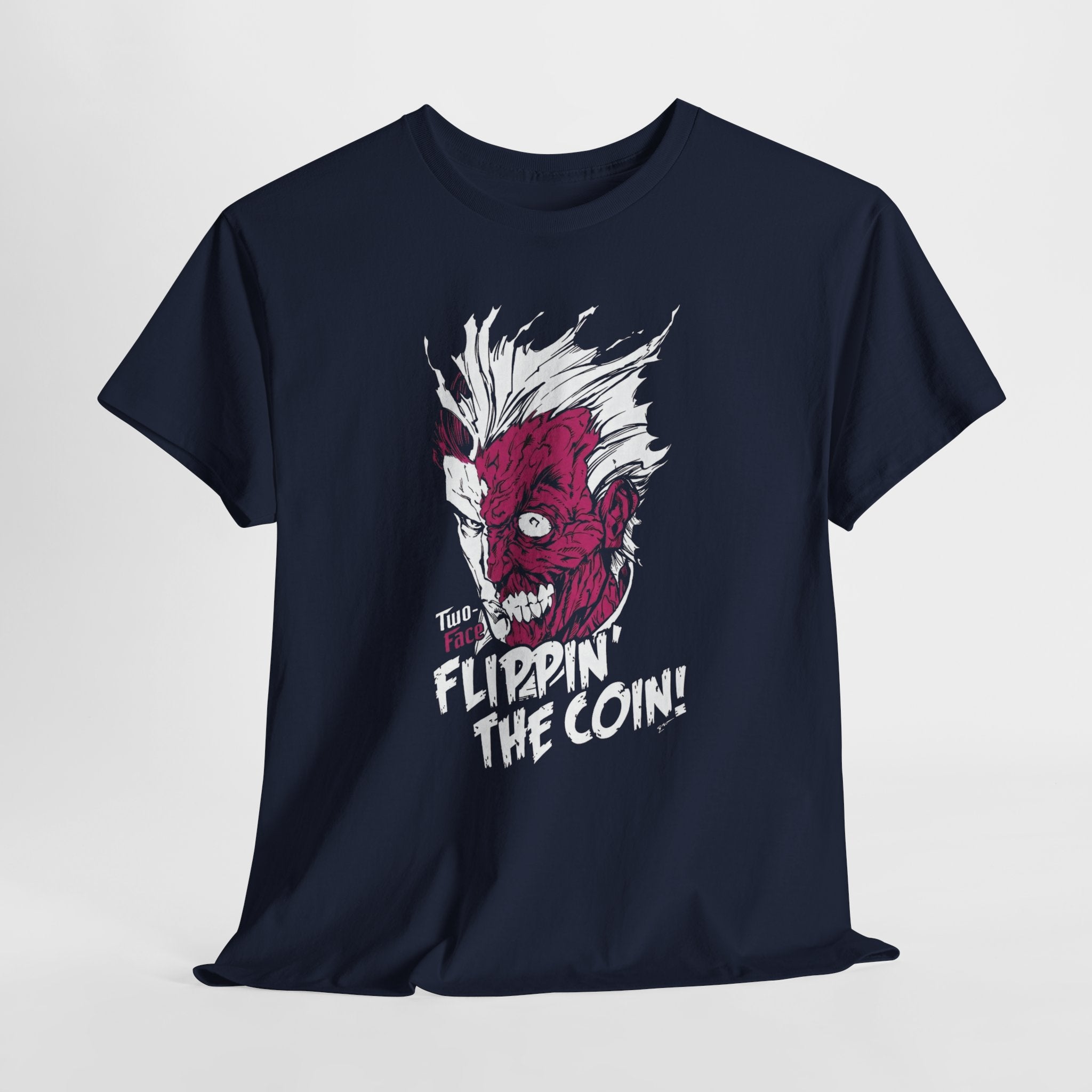 DC Comics Two-Face (Harvey Dent) “Flippin' The Coin” Tee – Dark