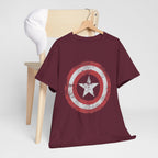 Vintage Captain America Shield Star T-Shirt - Unisex Distressed Avengers Tee