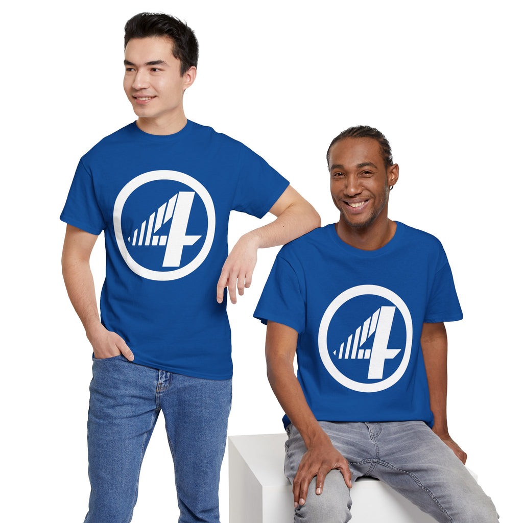 Fantastic Four Retro Logo T-Shirt — Minimalist Vintage Superhero Tee