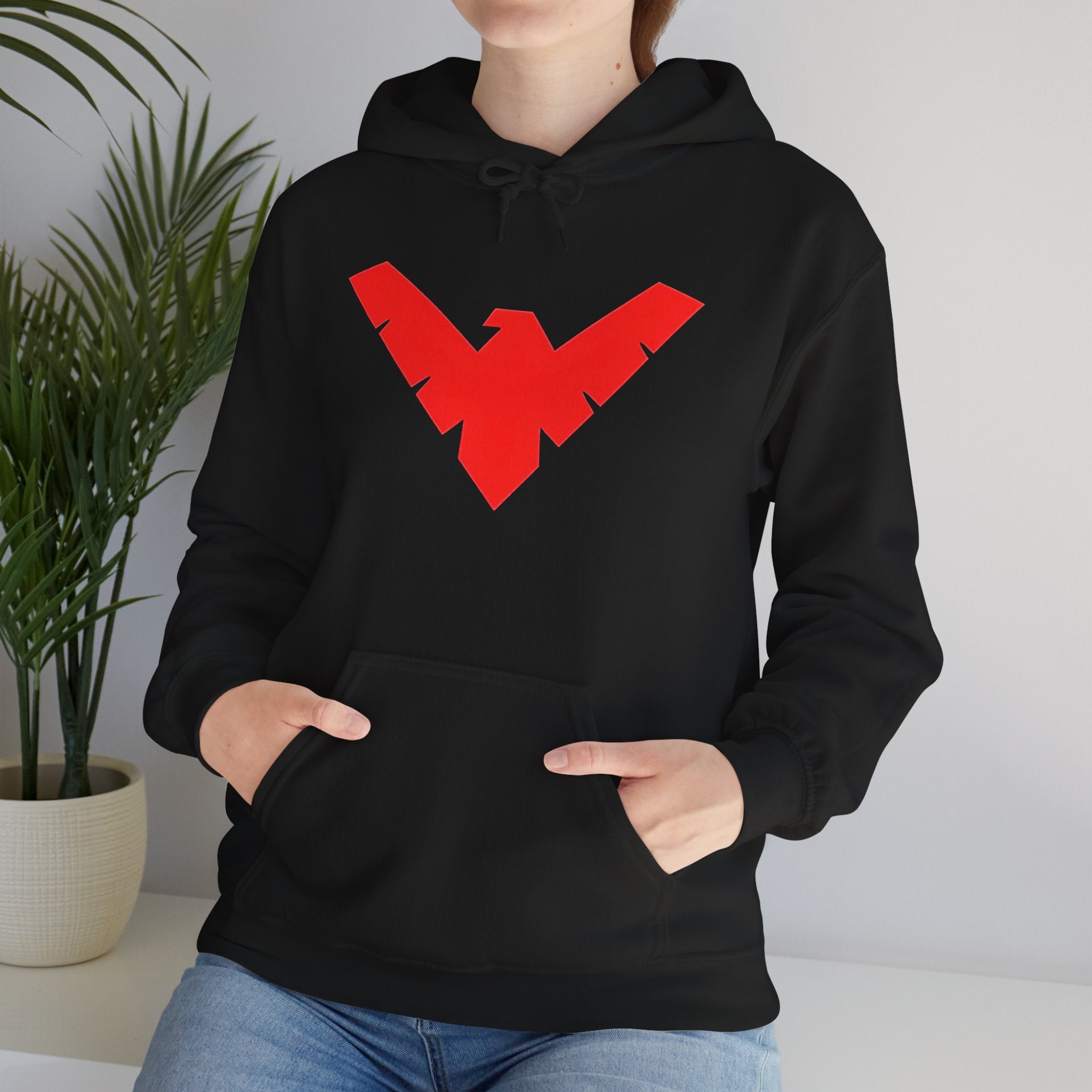 Nightwing Red Emblem Hoodie — DC New 52 Comic Logo Sweatshirt