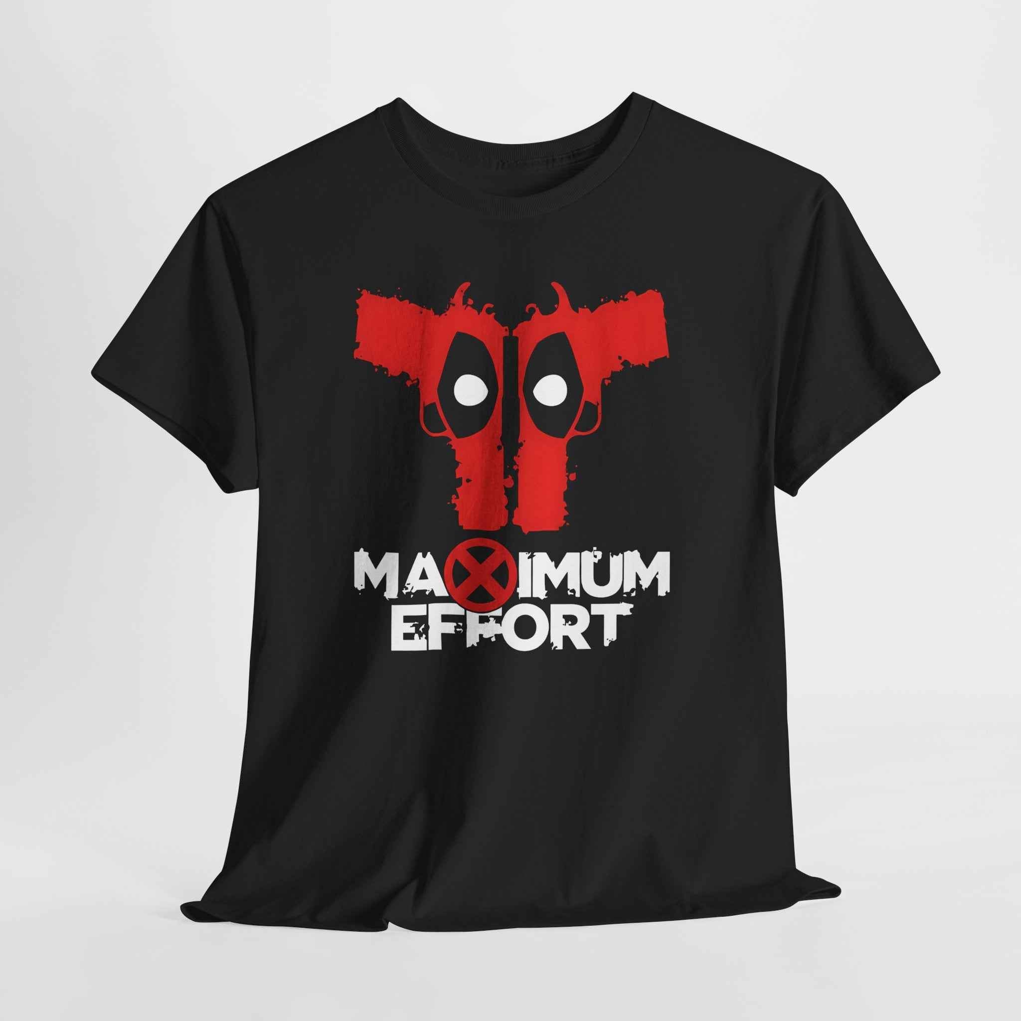 Deadpool "Maximum Effort" Gun Eyes Unisex Graphic Tee