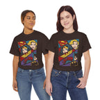 DC Girls Superhero Collage T‑Shirt — Wonder Woman, Supergirl & Batgirl Comic Tee