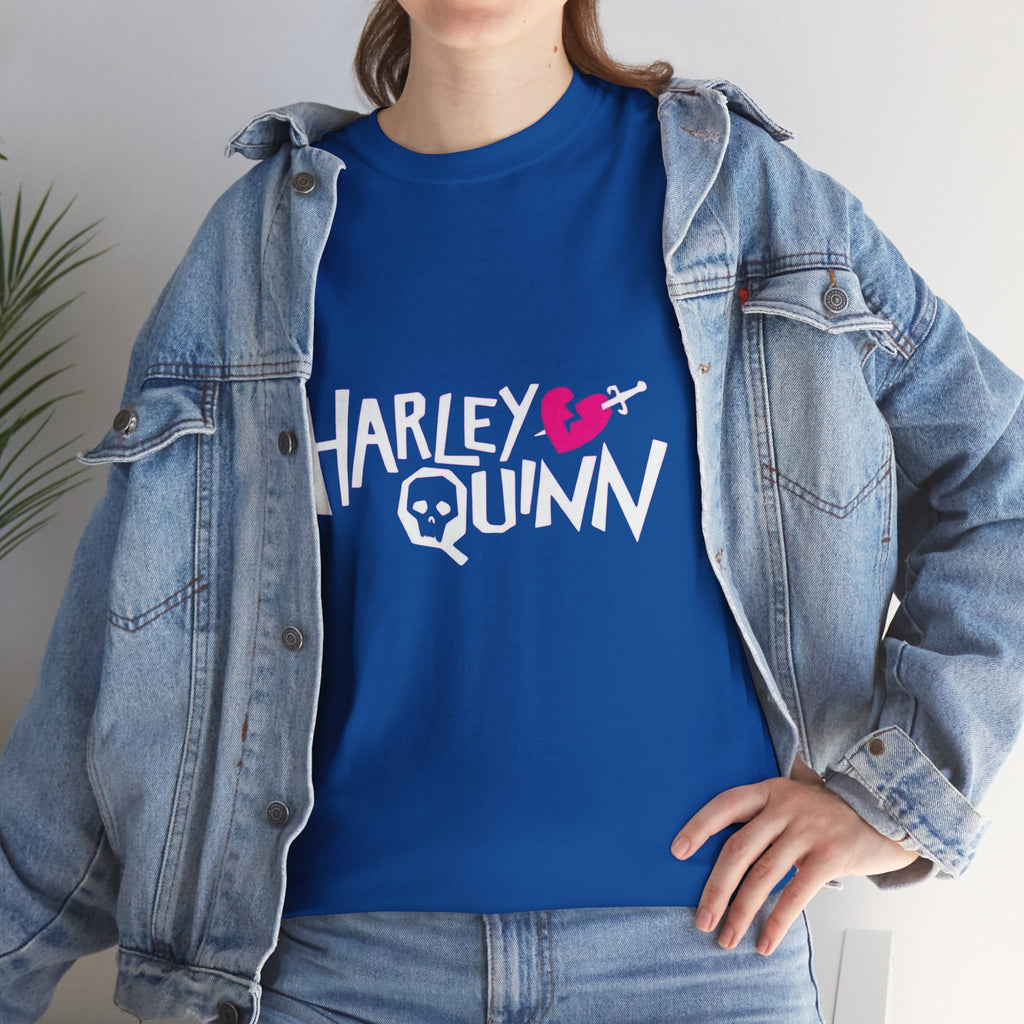Harley Quinn Skull Heart Shirt – DC Comics Villain Graphic Tee
