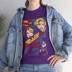 DC Girls Superhero Collage T‑Shirt — Wonder Woman, Supergirl & Batgirl Comic Tee