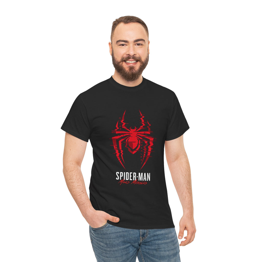 Marvel Spider-Man Miles Morales Glitch T-Shirt – Gamer Style Streetwear Tee