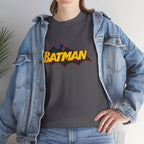Batman  DC Comics inspired Logo T‑Shirt — Retro Yellow & Red Batman Emblem Tee