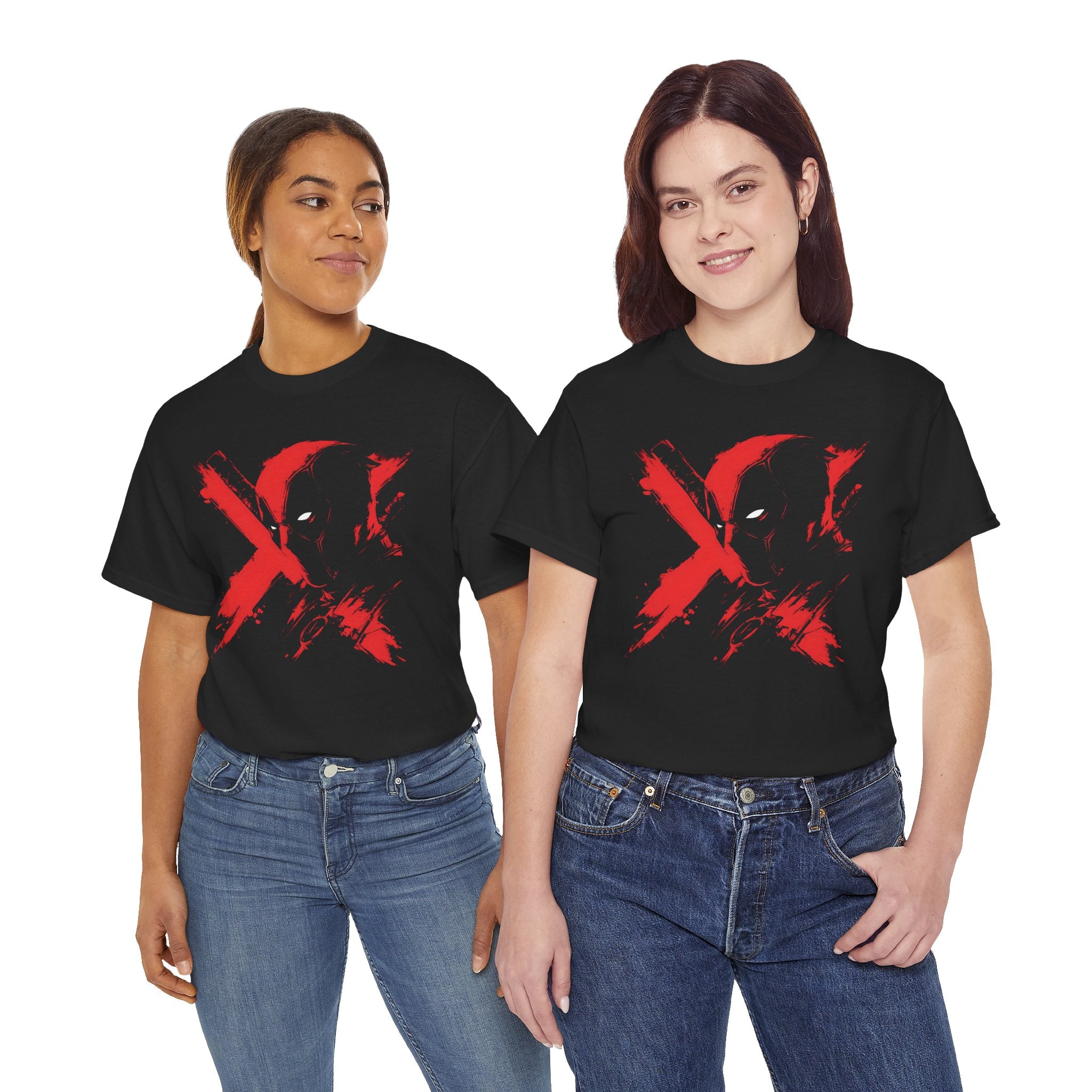 Deadpool Marvel Rivals Graphic Tee — Red X Masked Wade Wilson T-shirt