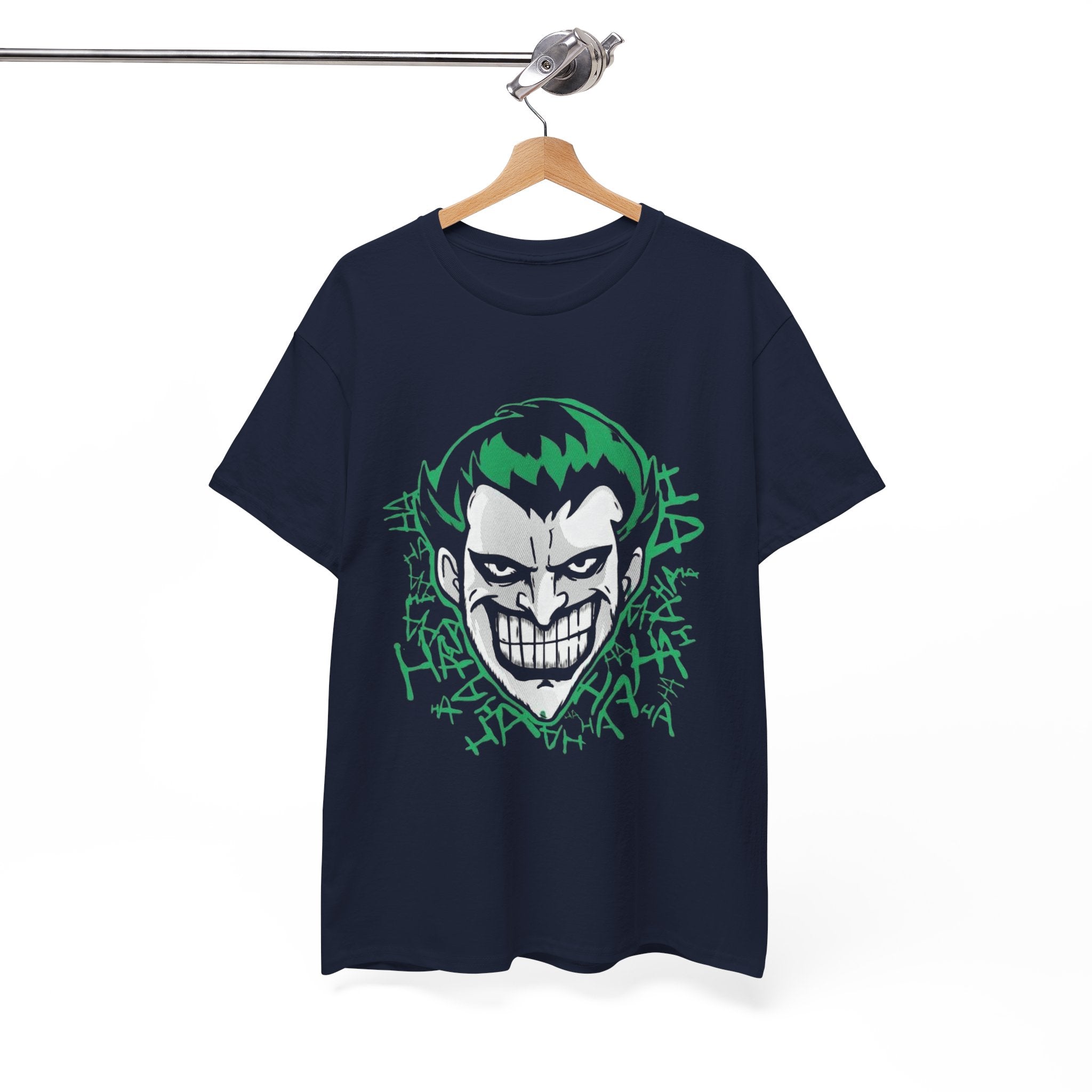 Joker Smile Graphic T-Shirt – Dark Villain Green Grin Unisex Tee