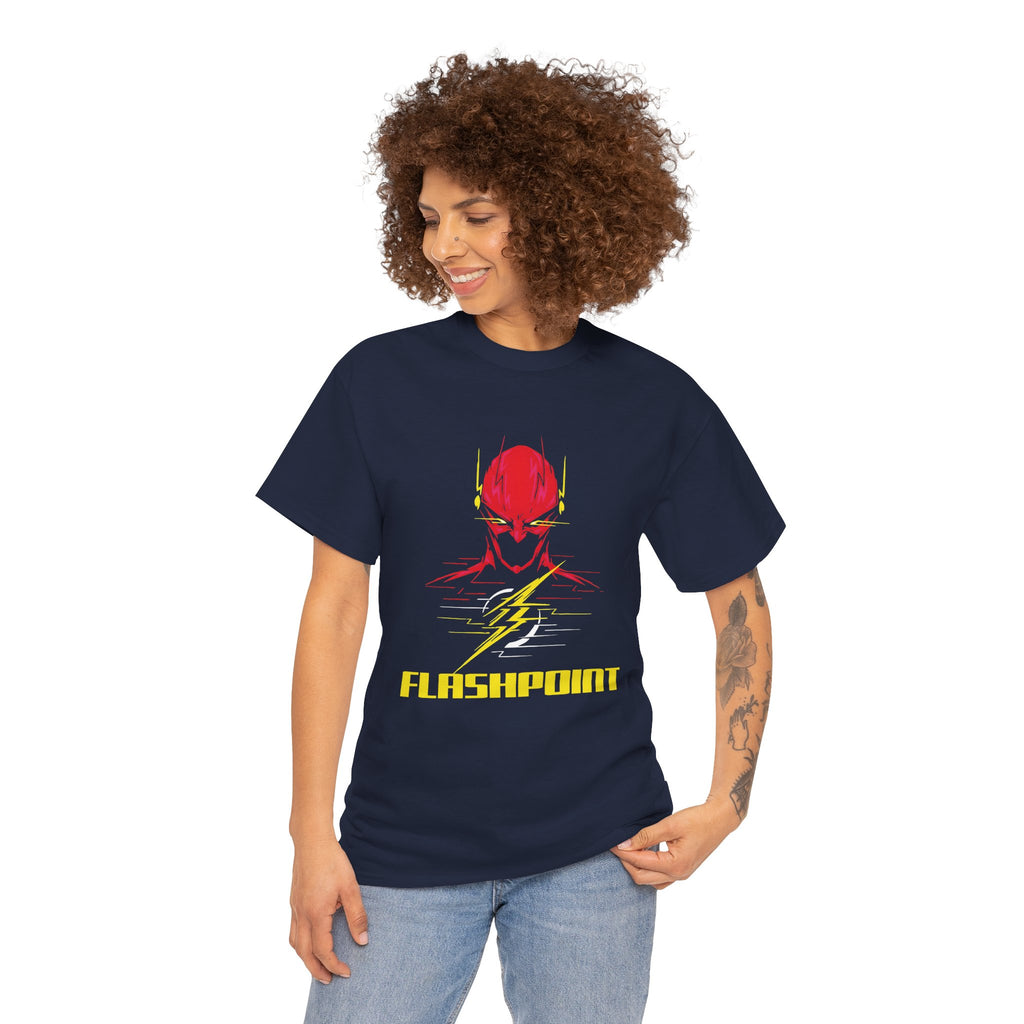 Flashpoint DC Flash Unisex T-shirt - Barry Allen Speed Force Graphic Tee - Dark Superhero Streetwear