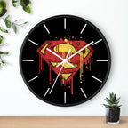 Superman Bleeding Logo Wall Clock — DC Clark Kent Home Decor