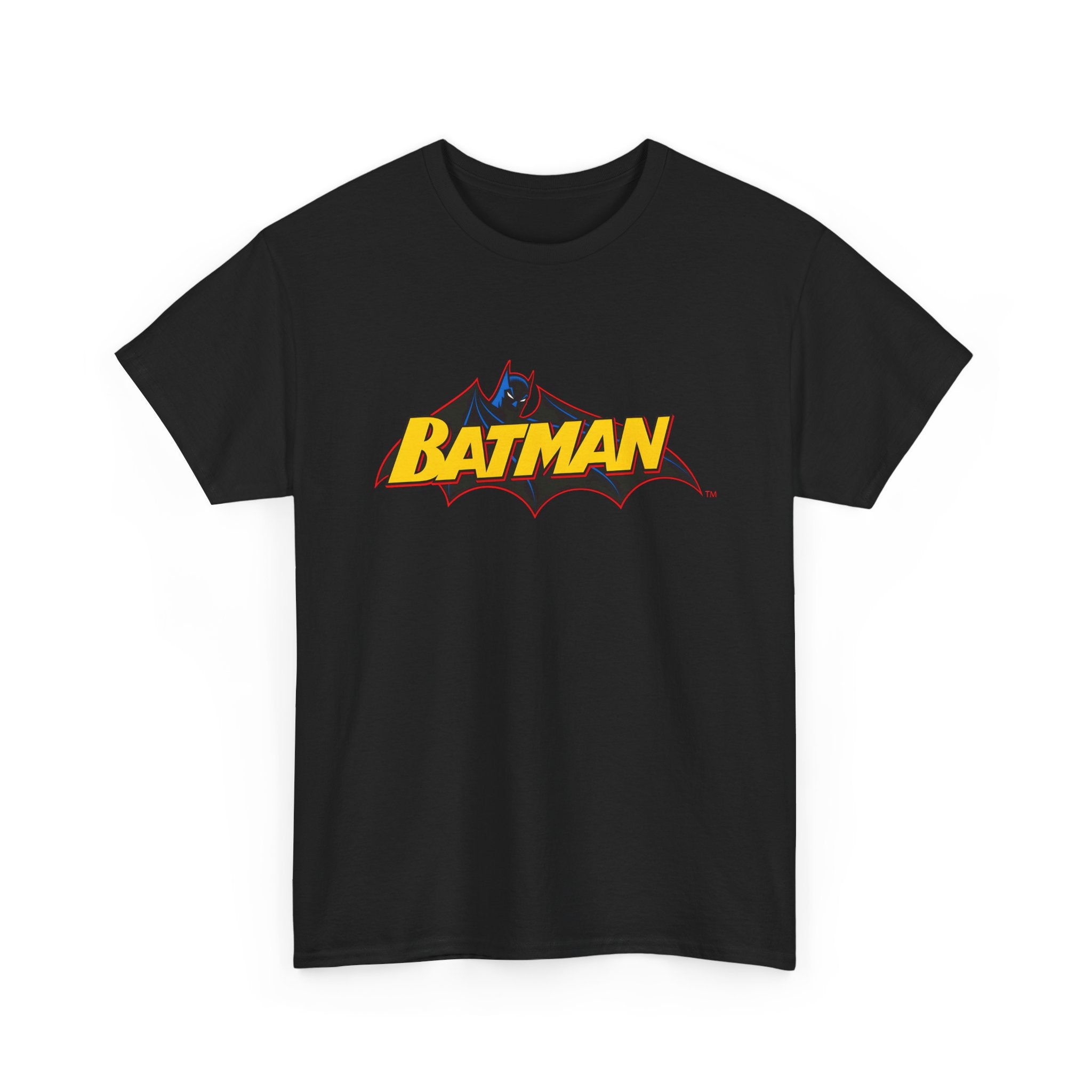 Batman  DC Comics inspired Logo T‑Shirt — Retro Yellow & Red Batman Emblem Tee