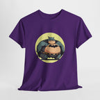 Funny Chubby Bat Hero T‑Shirt — Cute Fat Batman Parody Tee