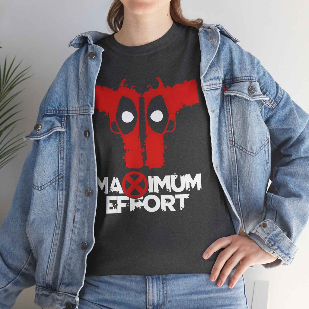 Deadpool "Maximum Effort" Gun Eyes Unisex Graphic Tee