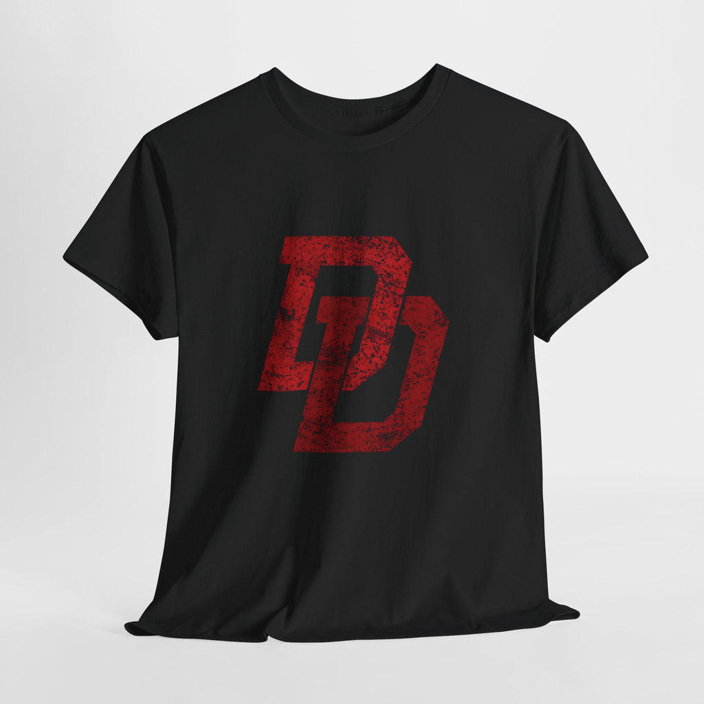 Marvel Daredevil movie Logo T‑Shirt — Distressed DD Superhero  unisex Tee