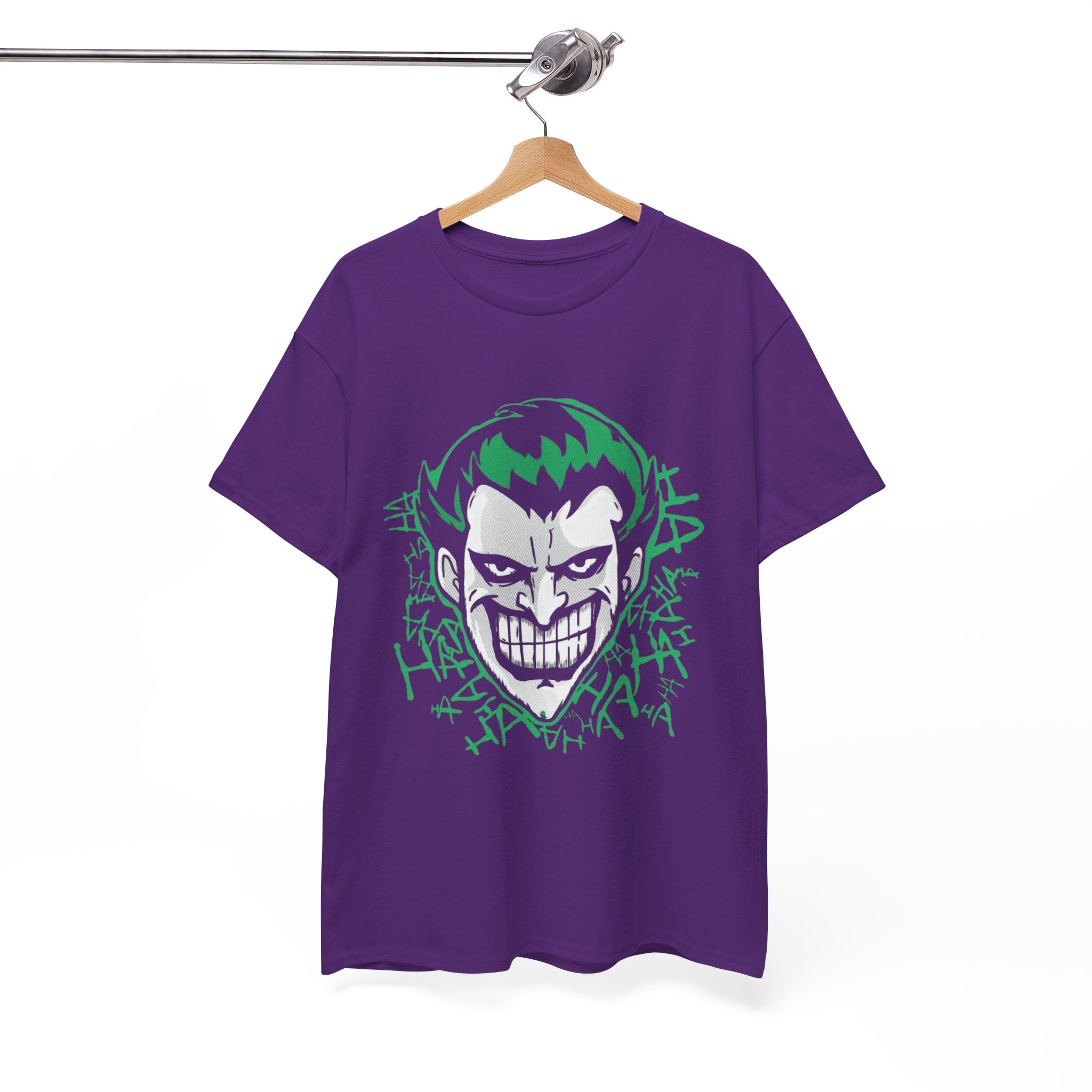 Joker Smile Graphic T-Shirt – Dark Villain Green Grin Unisex Tee