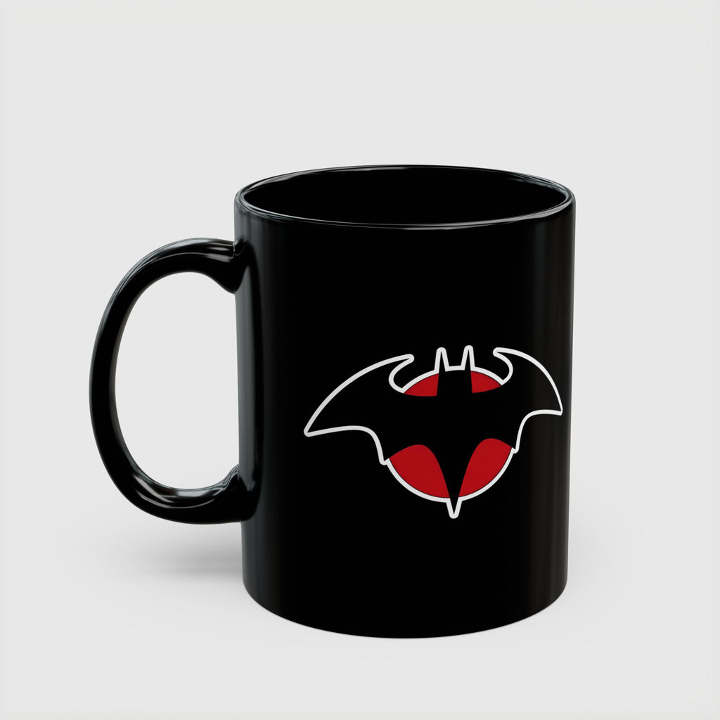 Flashpoint Batman Thomas Wayne Red Logo Black Coffee Mug - Drkheroz